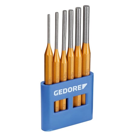 Gedore Pin Punch Set, 6 pcs., Plastic Holder 116 A